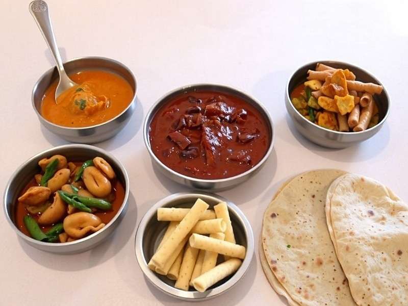 Naan Nirvana - Explore India's Regional Cuisines Assorted Indian dishes from Naan Nirvana representing different regions